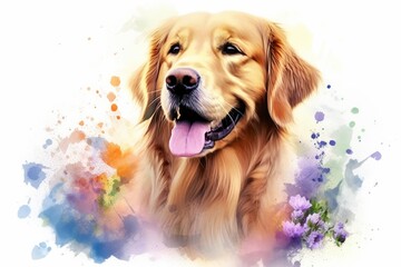 The Golden Retriever Dog Generative AI