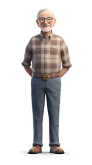 old man in 3d mascot style, generative ai