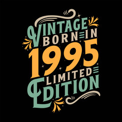 Vintage Born in 1995, Born in Vintage 1995 Birthday Celebration