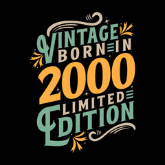 Vintage Born in 2000, Born in Vintage 2000 Birthday Celebration