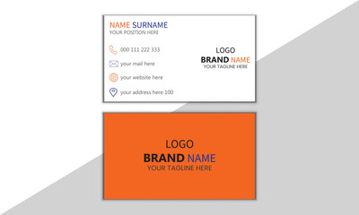 Marketing Simple, Creative & modern Business Card Template Layout.Luxury business card design template. Visiting card for business and personal use. Vector illustration design.