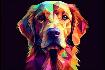 The Golden Retriever Dog Generative AI