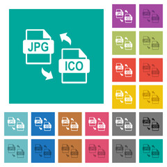 JPG ICO file conversion square flat multi colored icons