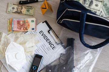 A lot of money in the bag. Dollars