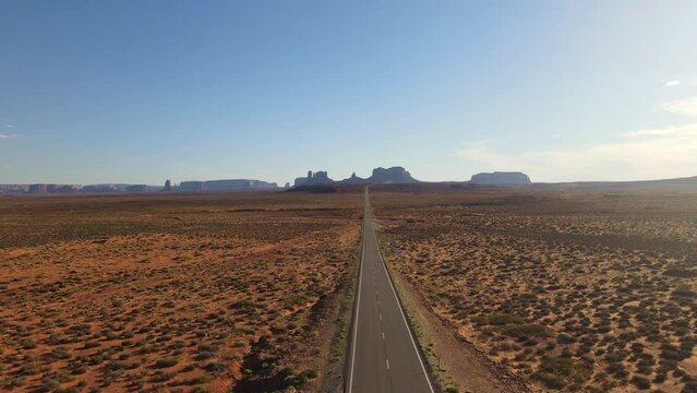 Captivating aerial view of Monument Valley's majestic red rock formations