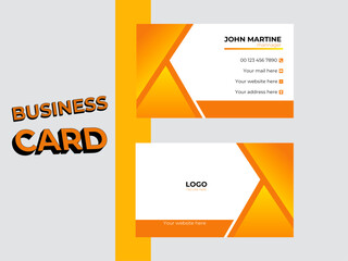 this business card design from my own idea. this is yellow gradient and white color background, 
