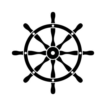 Ship Steering Wheel Icon For Logo And More
