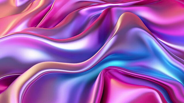 Luxury silk cloth motion background, glamour video graphic with colored layered movement, liquid shiny material, fluid thick texture