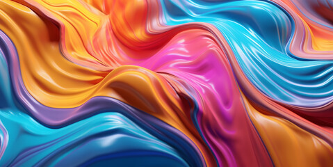 colorful paint fluid background, generative ai