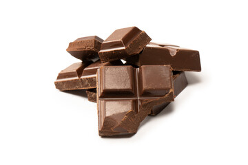 A chocolate bar isolated on white background.