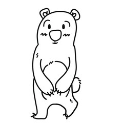 cute line bear