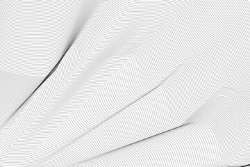 Abstract wavy white and grey curved lines on transparent background. Frequency sound wave lines and technology background, Design for brochure, flyer, banner, template, business wave lines background.