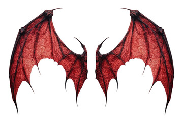Devil Demon Wings Isolated on Transparent Background - Generative AI
