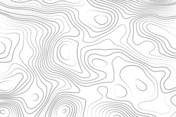 Abstract wave curved lines topographic contours map background. Abstract geographic wavy and curve grid lines map background.