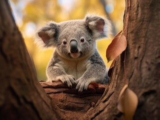Photo cute koala bear on a tree