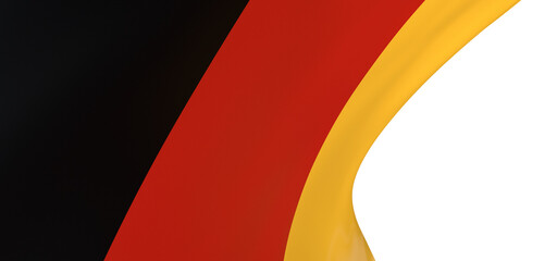 Flag of Germany. Wide format 3D illustration. State symbol of the Federal Republic of Germany.