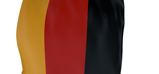 National pride: The German flag in the wind