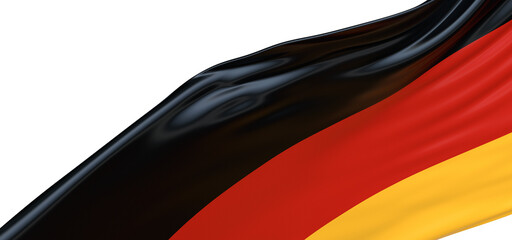 Flag of Germany. Wide format 3D illustration. State symbol of the Federal Republic of Germany.