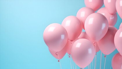 pink and blue balloons