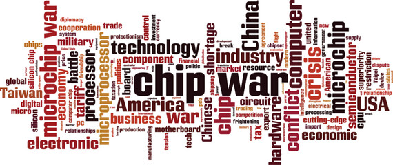Chip war word cloud