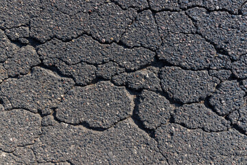 A damaged road dangerous for traffic