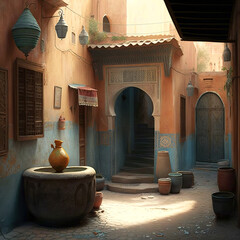 typical arabic street, generative ai technology