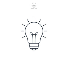 Light Bulb icon symbol template for graphic and web design collection logo vector illustration