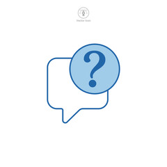Question Mark icon symbol template for graphic and web design collection logo vector illustration