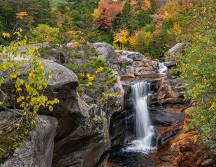 Autumn colors at Grafton Notch State Park - Maine - Screw Auger Falls Gorge area
