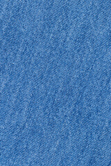 close-up of a new blue denim fabric