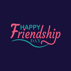 Happy Friendship Day hand-drawn vector typography vector design. Perfect for advertising, poster, or greeting card