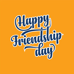Happy Friendship Day hand-drawn vector typography vector design. Perfect for advertising, poster, or greeting card
