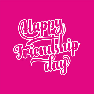 Happy Friendship Day hand-drawn vector typography vector design. Perfect for advertising, poster, or greeting card