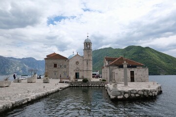 Island of Our Lady of Rock (Gospa od &Scaron;krpjela) - an artificial island with ancient church in the Adriatic Sea near town of Perast, Montenegro.