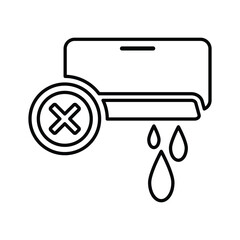 Leaking conditioner icon. Line, outline design.