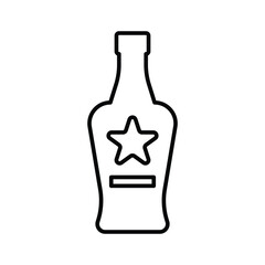Alcohol, bottle, cava icon. Line, outline design.