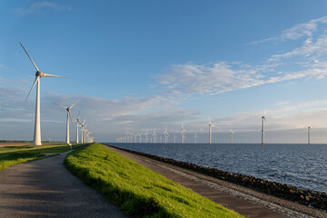 onshore and offshore wind farm