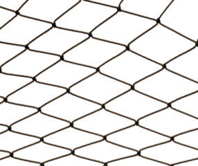 Football or tennis net. Rope mesh on a white background close-up