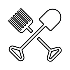 Icon Farming Tools. Line, outline design.