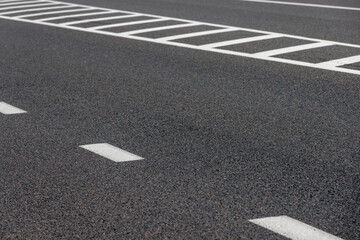 Details of an asphalt highway