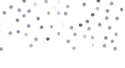  Colorful confetti on white background  - Silver Holographic PNG