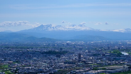 旭川市嵐山展望台からの旭岳方向2