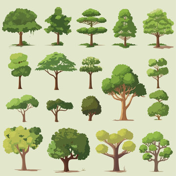 Set of trees. tree collection