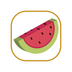 vector image of watermelon icon with white background