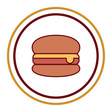 hamburger vector icon with white background