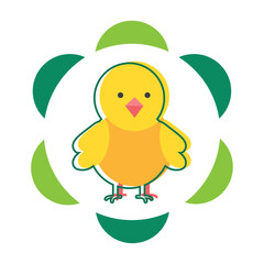 vector icon of a chicken on a white background