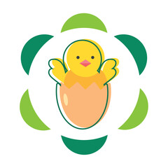 vector icon of a chicken on a white background