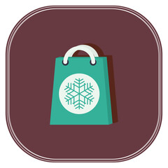 vector image christmas gifts icon with brown background