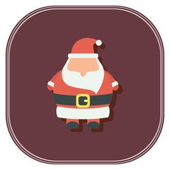 vector image santa claus silhouette icon with brown background