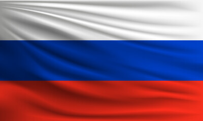 Vector flag of Russia